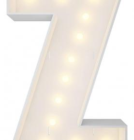 Marquee Light Up Letters, 4FT Marquee Letters Z, Mosaic Letters for Balloons, Mosaic Balloon Frame, Giant Cardboard Letters for Birthday Engagement Wedding Party Decoration, Balloon Arch Kit