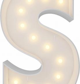 Marquee Light Up Letters, 4FT Marquee Letters S, Mosaic Letters for Balloons, Mosaic Balloon Frame, Giant Cardboard Letters for Birthday Engagement Wedding Party Decoration, Balloon Arch Kit 