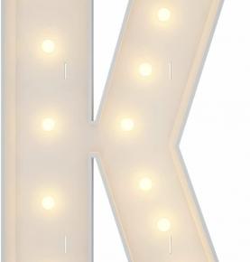 Marquee Light Up Letters, 4FT Marquee Letters K, Mosaic Letters for Balloons, Mosaic Balloon Frame, Giant Cardboard Letters for Birthday Engagement Wedding Party Decoration, Balloon Arch Kit 