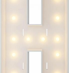  Marquee Light Up Letters, 4FT Marquee Letters H, Mosaic Letters for Balloons, Mosaic Balloon Frame, Giant Cardboard Letters for Birthday Engagement Wedding Party Decoration, Balloon Arch Kit 