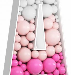 JW Passion - Premium Quality, Made With Passion 3FT Tall Mosaic Balloon Frame Letters Big Marquee Light Up Letters DIY Kit for Birthday Party Wedding Backdrop Decor Letter A Pre-Cut Foam Board 