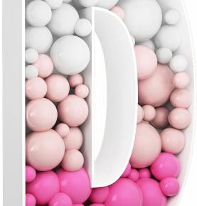 JW Passion - Premium Quality, Made With Passion 3FT Tall Mosaic Balloon Frame Letters Big Marquee Light Up Letters DIY Kit for Birthday Party Wedding Backdrop Decor Letter D Pre-Cut Foam Board